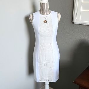 Revolve Lark&Ro white eyelet wallet dress